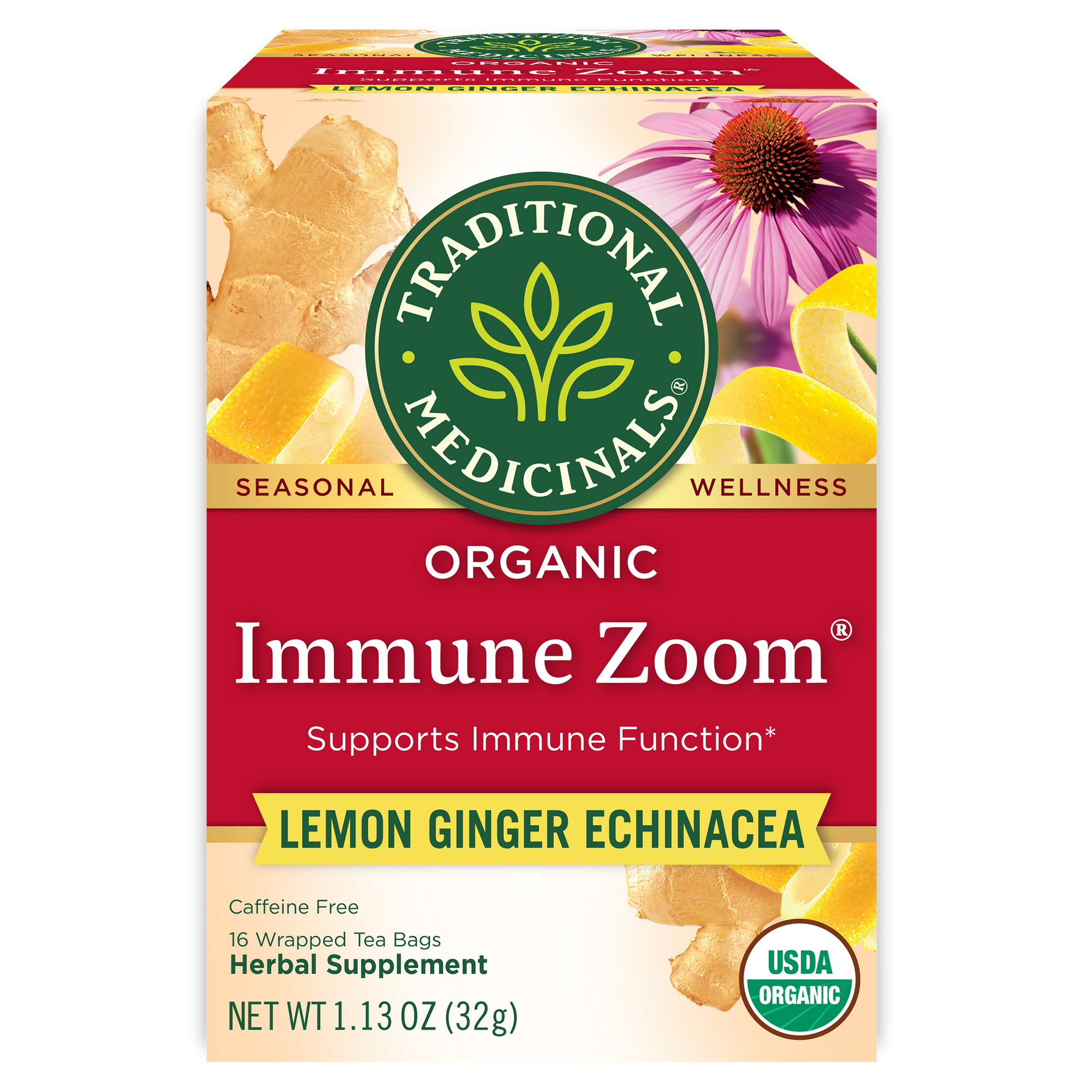 Traditional Medicinals Immune Zoom® Lemon Ginger Tea