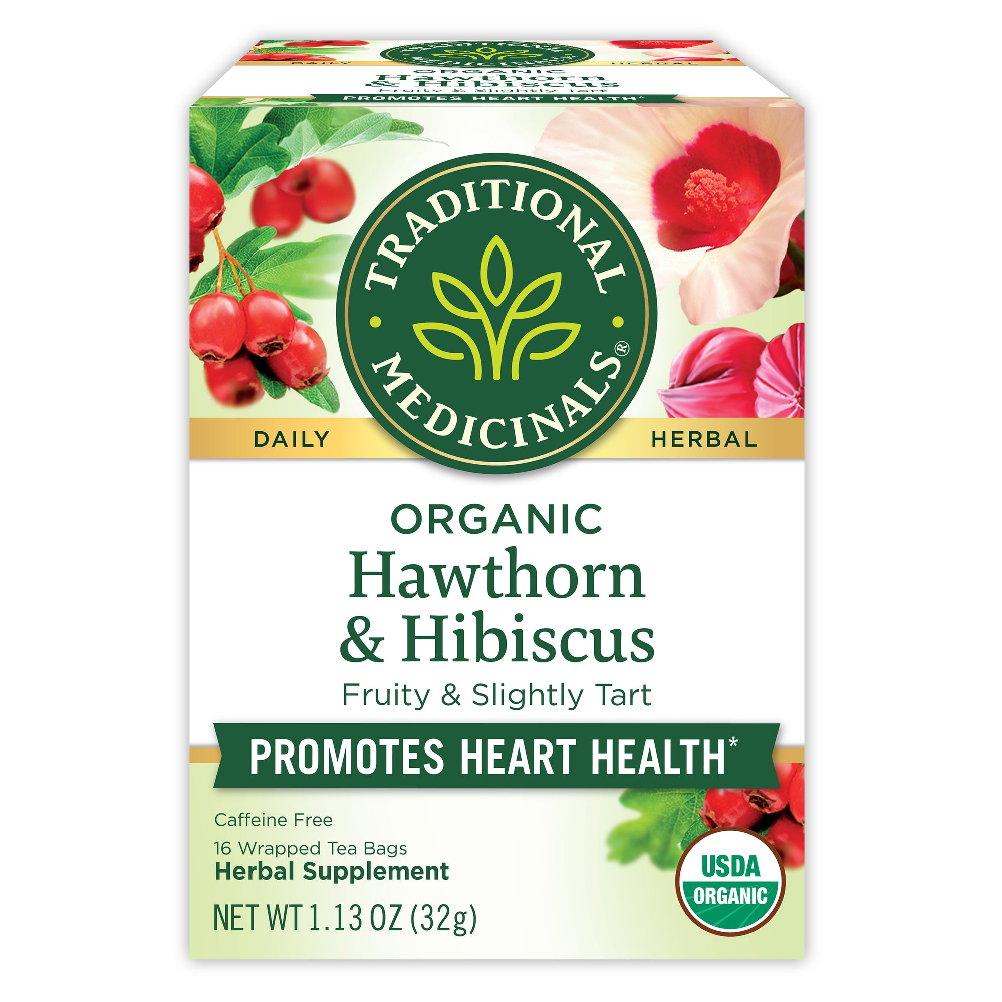 Traditional Medicinals Hawthorn with Hibiscus Tea