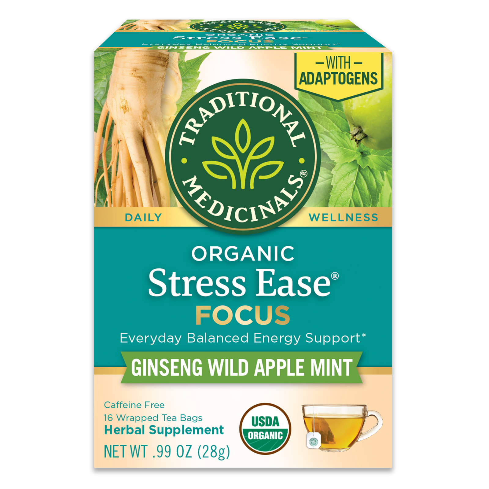 Traditional Medicinals Stress Ease Focus (with Adaptogens)