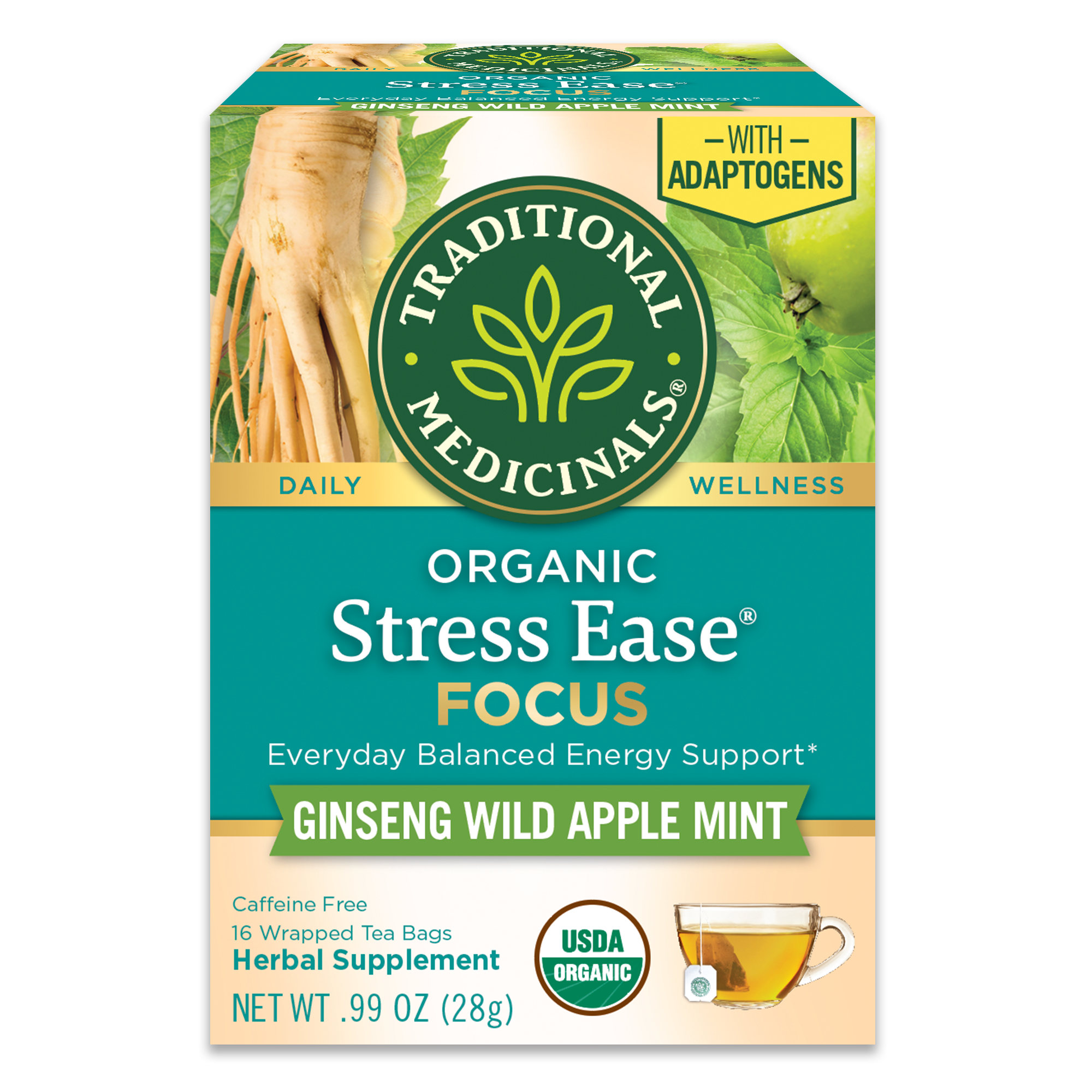 Traditional Medicinals Stress Ease Focus (with Adaptogens)