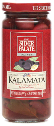 The Silver Palate Pitted Kalamata Olives in Olive Oil with Bay Leaf and Lemon Peel