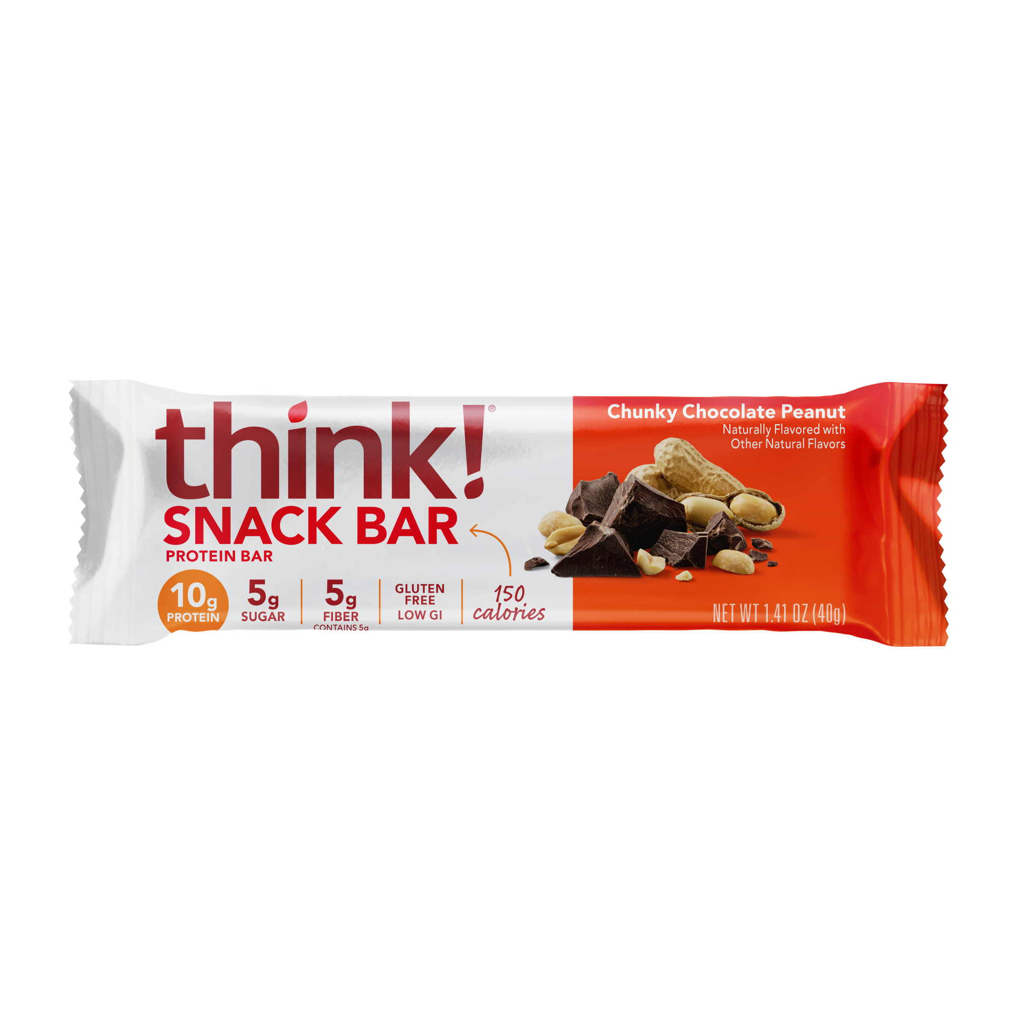 think!® Protein Snack Bar, Chunky Chocolate Peanut